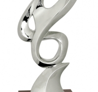 Silver Metal Art Crystal Award