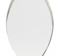 Crystal Oval on Clear Base