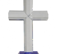 Cross w/Blue Pedestal