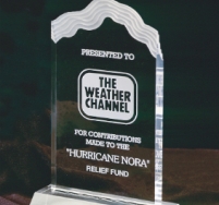 Frosted White Cap Edge Award